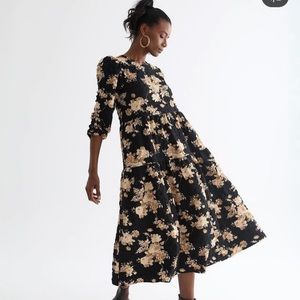 Woven crinkled dress